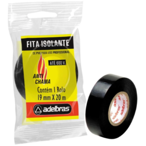 Fita Isolante 20m x 19mm Adelbras – Alta Durabilidade e Segurança Elétrica Profissional